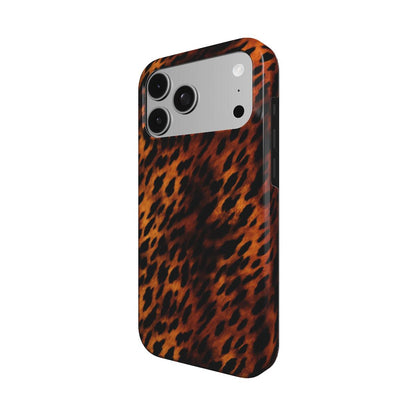 Amber Leopard phone case – MagSafe iPhone case, detail view