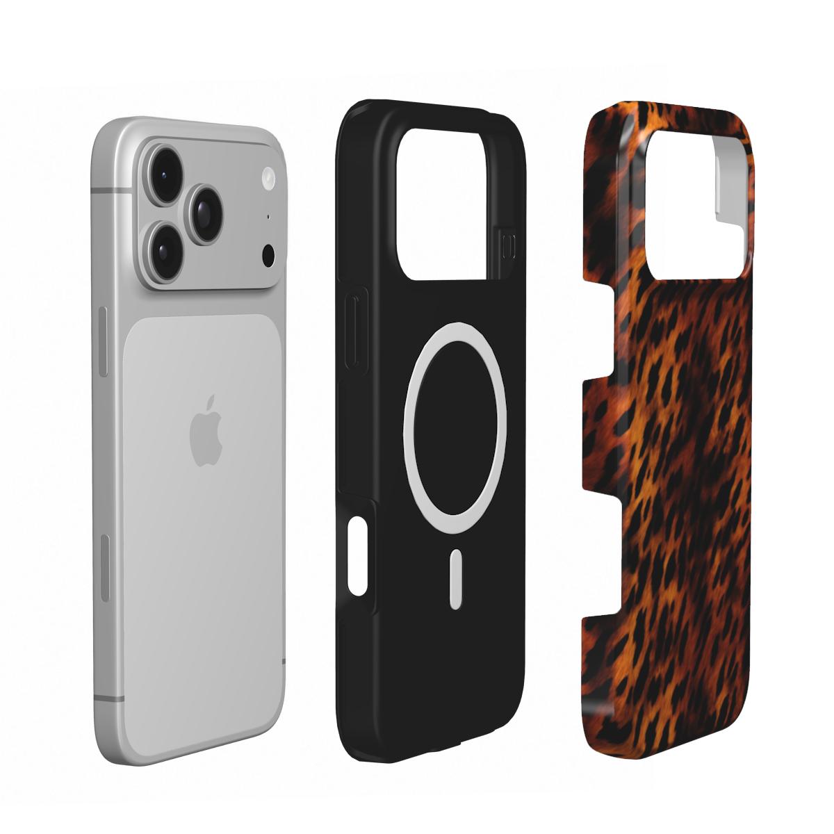 Amber Leopard phone case – MagSafe iPhone case, second detail view