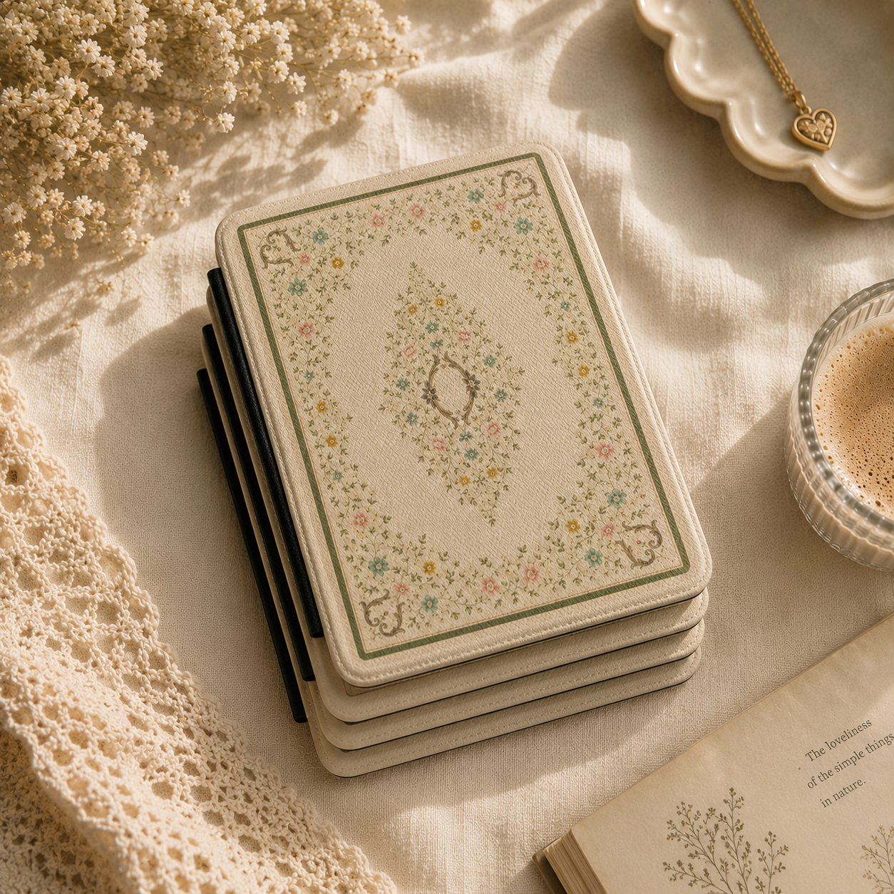 Close-up of Antique Book Cover Saffiano Kindle case