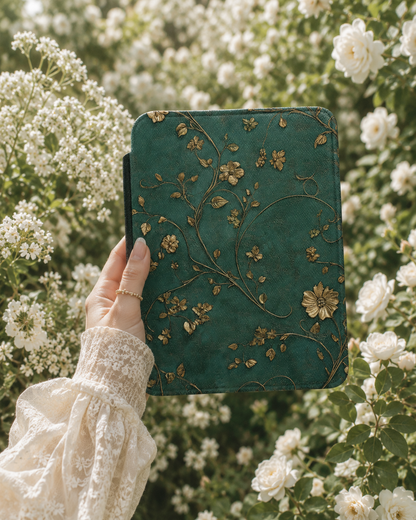 Antique gold blossom Kindle case — additional view
