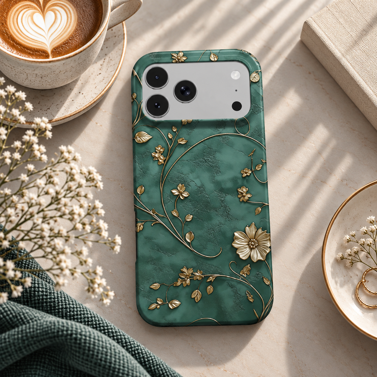 Antique Gold Blossom Phone Case