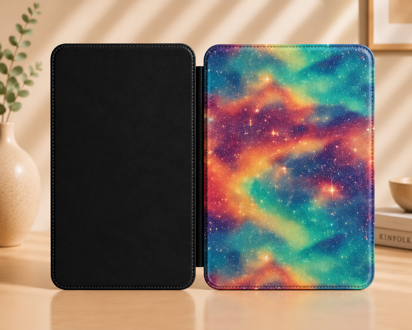 Aurora nebula Kindle case — additional view