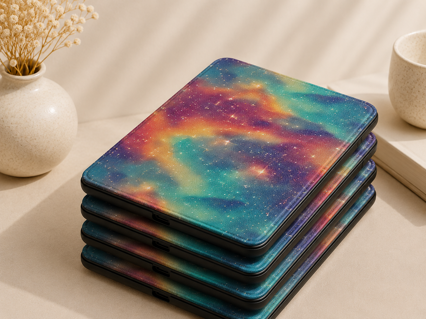 Aurora nebula Kindle case — additional view