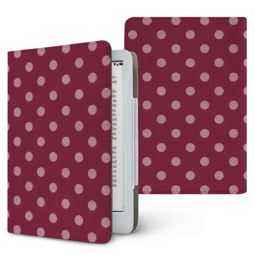 Wine Polka Dot Kindle case, printed front and back, fits Kindle Paperwhite 6.8 and 7 inch and Colorsoft
