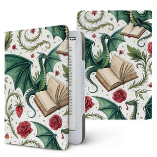 Dragons & Books Kindle case, printed front and back, fits Kindle Paperwhite 6.8 and 7 inch and Colorsoft