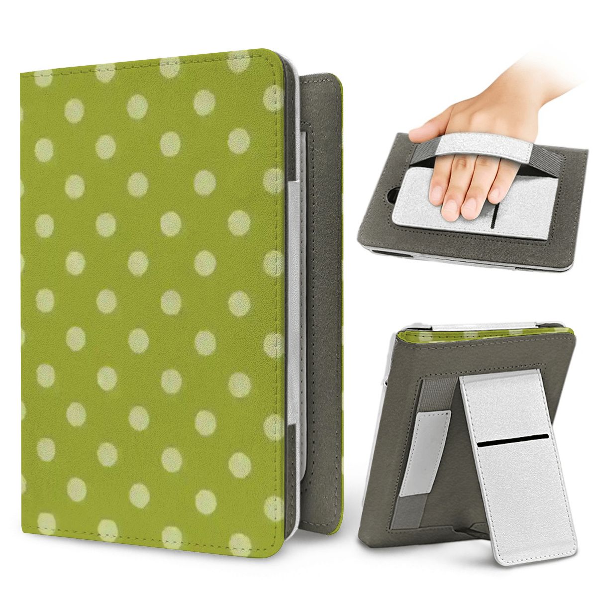 Olive Polka Dot Kindle case for Kindle Paperwhite, view 2