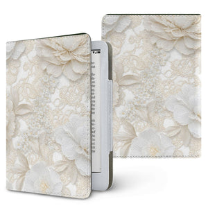 Ivory Lace Peony Kindle Case