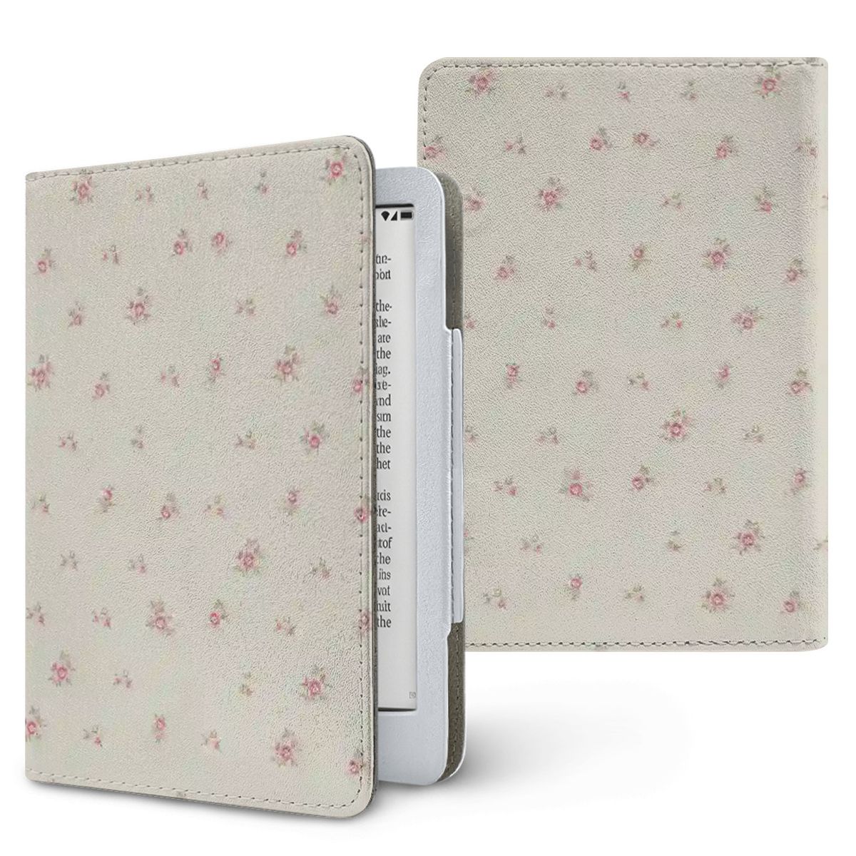 Ditsy Rose Kindle case, printed front and back, fits Kindle Paperwhite 6.8 and 7 inch and Colorsoft