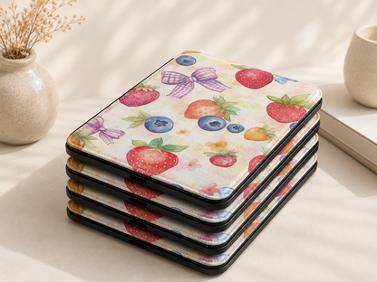 Berries gingham bows Kindle case — additional view