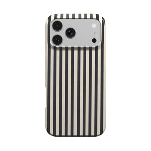 Black & Cream Stripe Phone Case