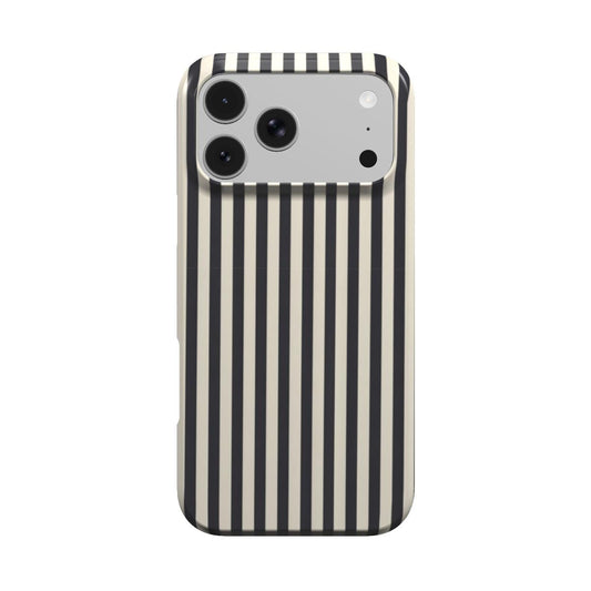 Black & Cream Stripe phone case – MagSafe iPhone case, front view