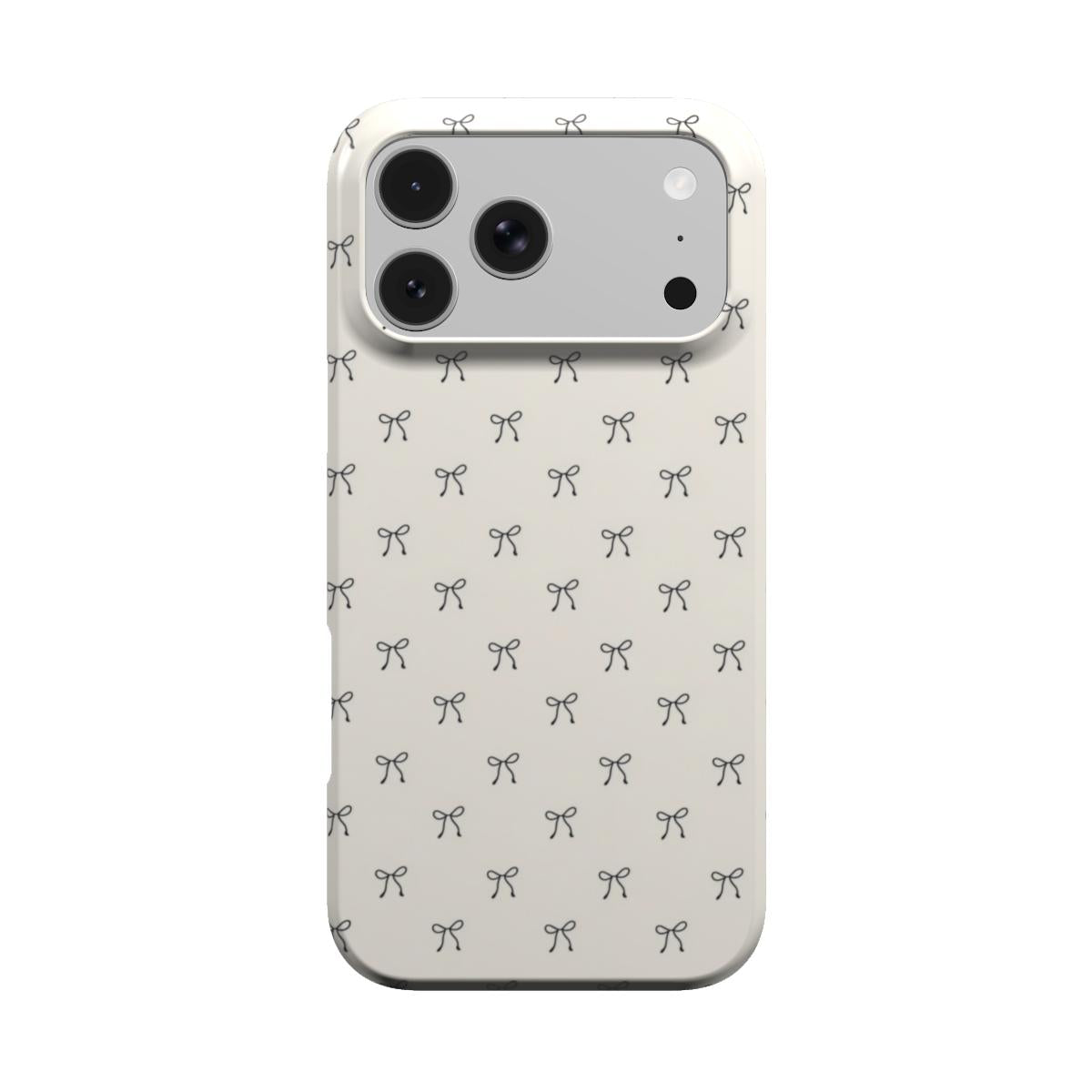 Black Bows phone case – MagSafe iPhone case, front view