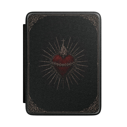 Black Celestial Sunburst Kindle Case - front view