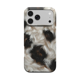 Black Cowhide phone case – MagSafe iPhone case, front view