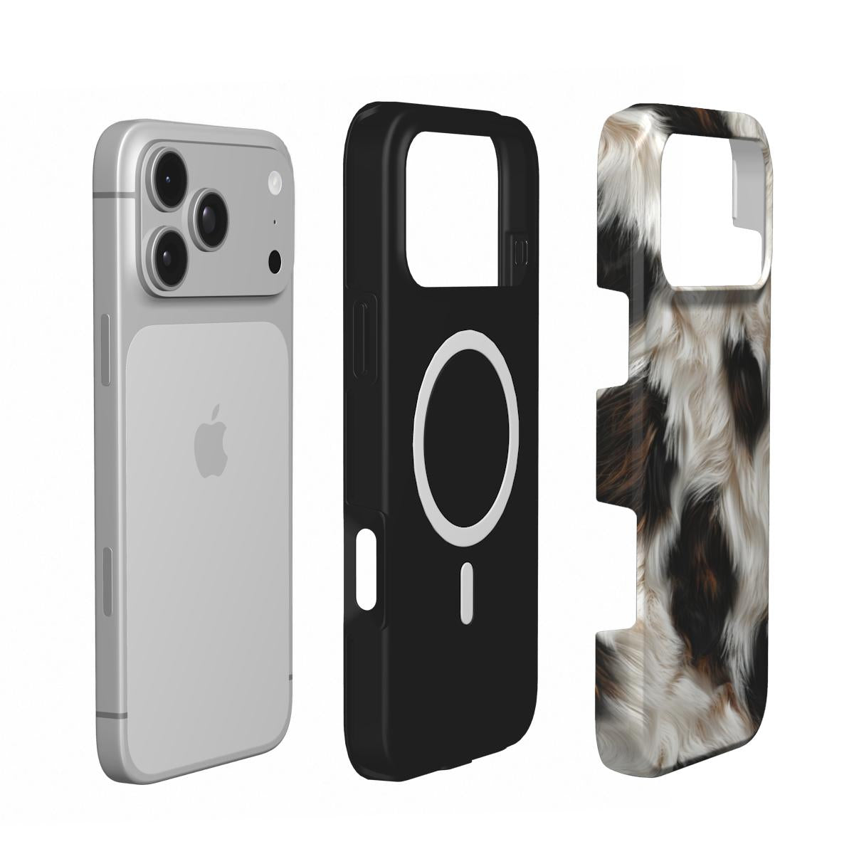 Black Cowhide phone case – MagSafe iPhone case, second detail view