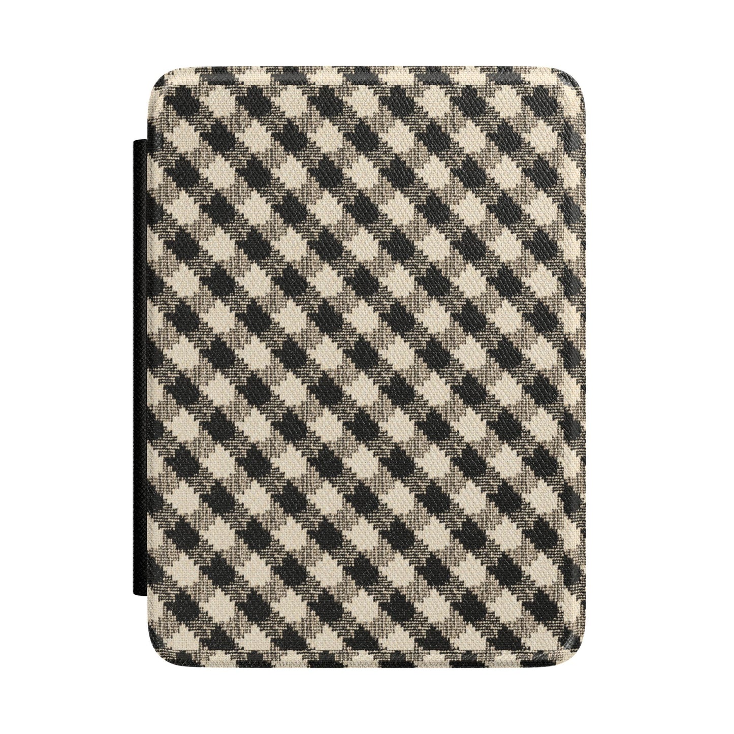 Black Cream Check Kindle case — black and cream check print
