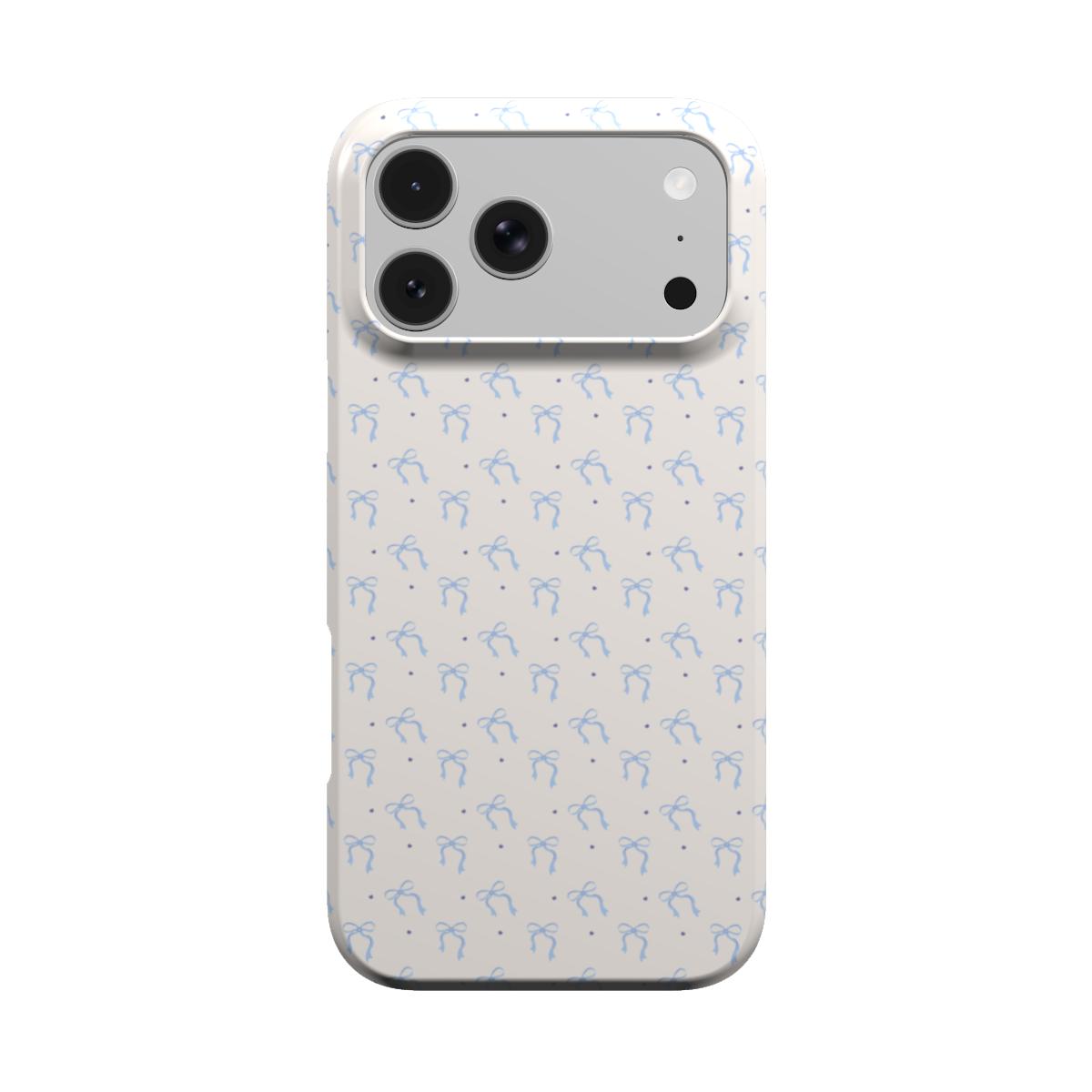 Blue Bow phone case – MagSafe iPhone case, front view