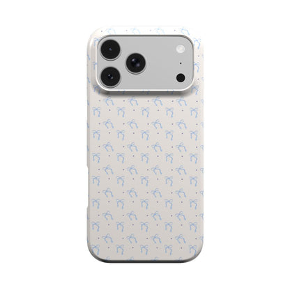 Blue Bow phone case – MagSafe iPhone case, front view