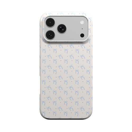Blue Bow phone case – MagSafe iPhone case, front view