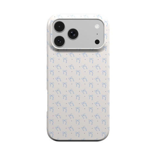 Blue Bow phone case – MagSafe iPhone case, front view