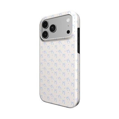 Blue Bow phone case – MagSafe iPhone case, detail view