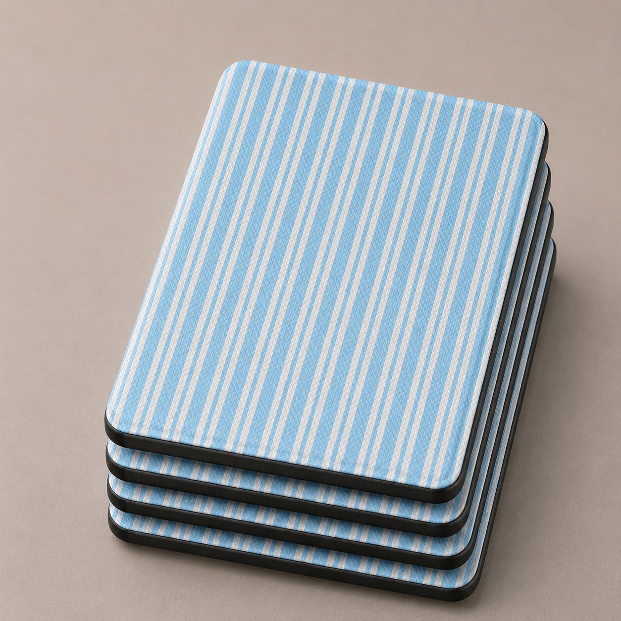 Blue and cream ticking stripe Kindle Paperwhite case — Quiet Bookish gift for book lovers