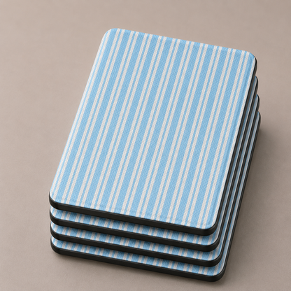 Blue and cream ticking stripe Kindle Paperwhite case — Quiet Bookish gift for book lovers