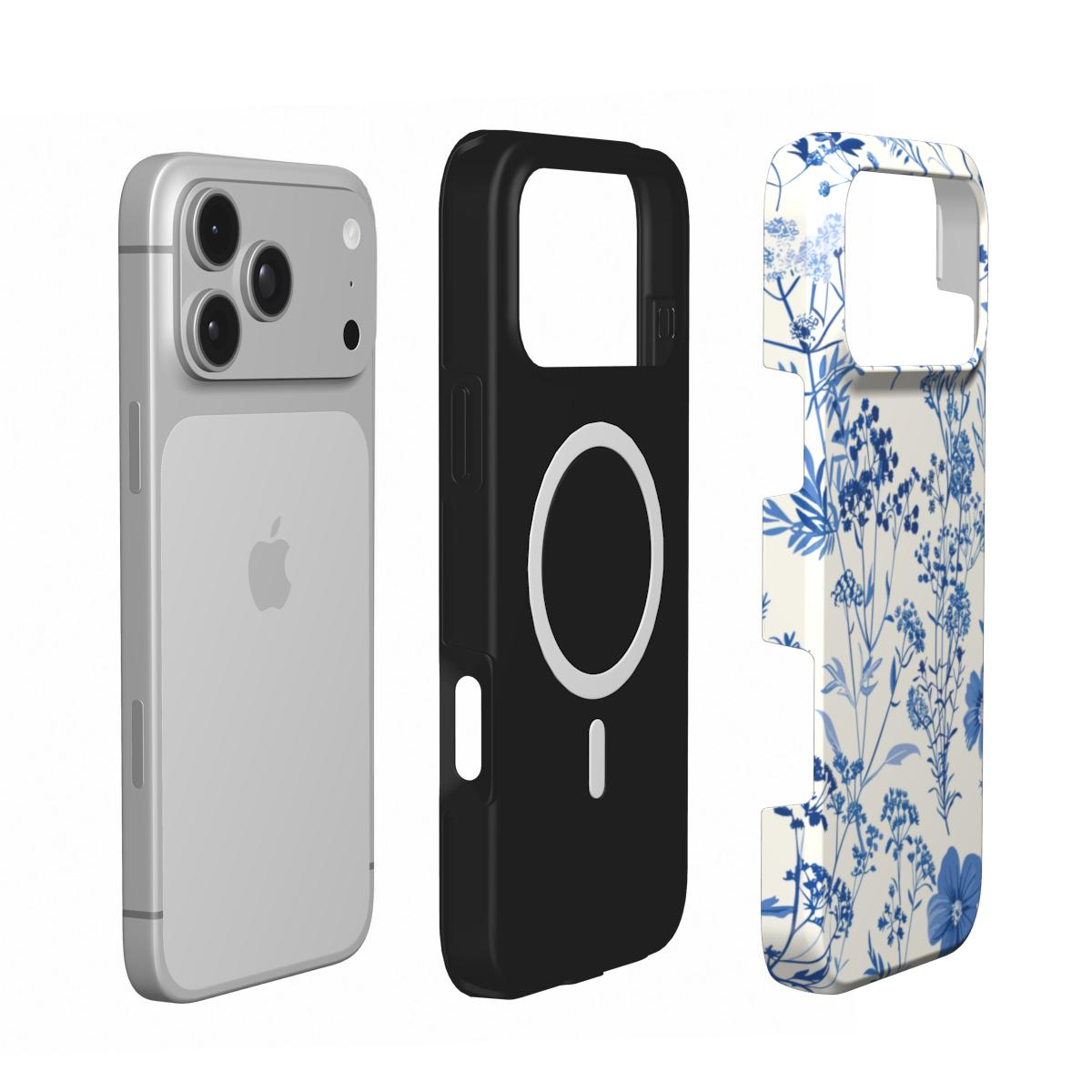 Blue Wildflower phone case – MagSafe iPhone case, second detail view