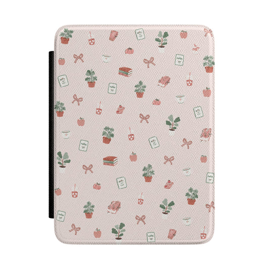 Blush Coquette Charm Kindle Case - front view