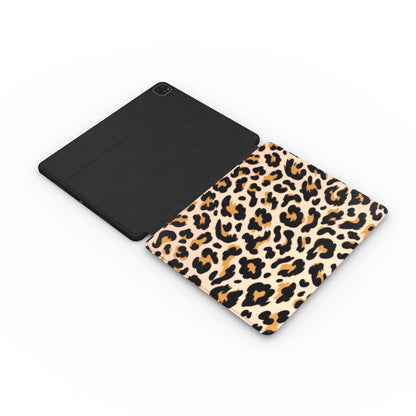 Blush leopard iPad case with the Apple Pencil in its slot