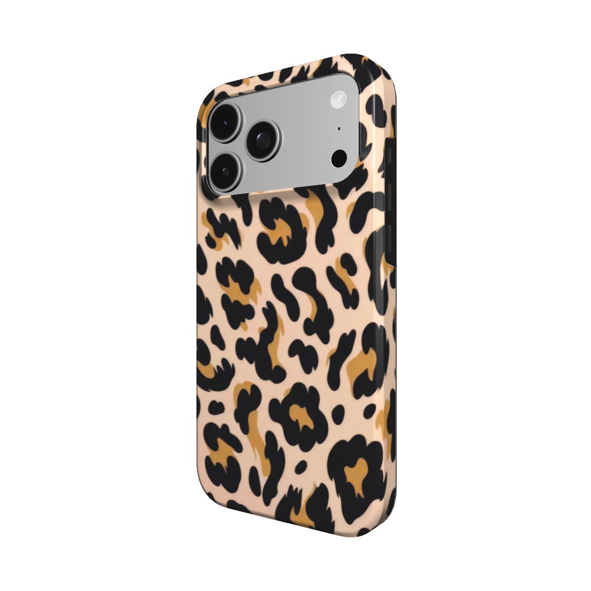 Blush Leopard phone case – MagSafe iPhone case, detail view