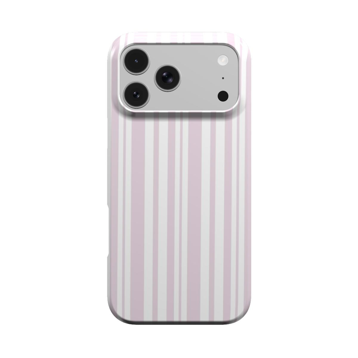 Blush Ticking Stripe phone case – MagSafe iPhone case, front view