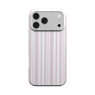 Blush Ticking Stripe phone case – MagSafe iPhone case, front view