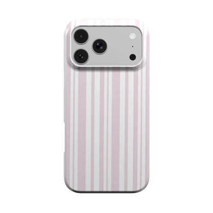 Blush Ticking Stripe phone case – MagSafe iPhone case, front view