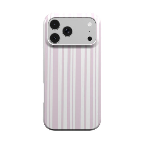 Blush Ticking Stripe phone case – MagSafe iPhone case, front view