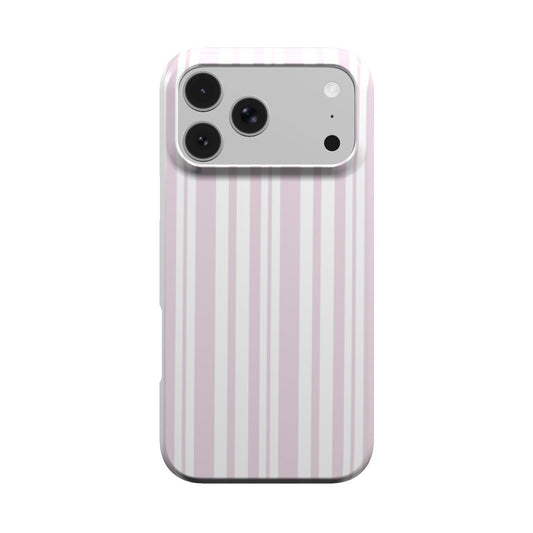 Blush Ticking Stripe phone case – MagSafe iPhone case, front view
