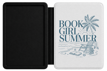 Close-up of Book Girl Summer Beach Saffiano Kindle case