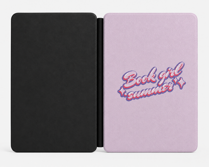 Book Girl Summer Kindle case front cover — summery bookish print