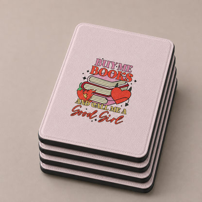 Book stack sticker Kindle case with elastic hand strap — Coquette Reader BookTok collage
