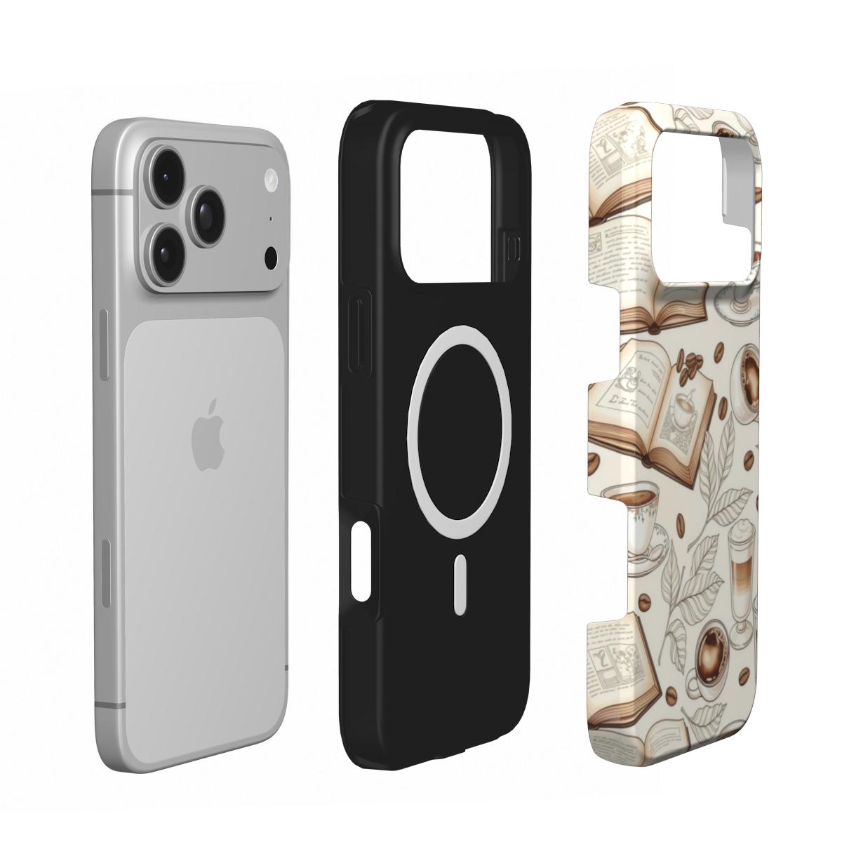 Books & Coffee phone case – MagSafe iPhone case, layer view