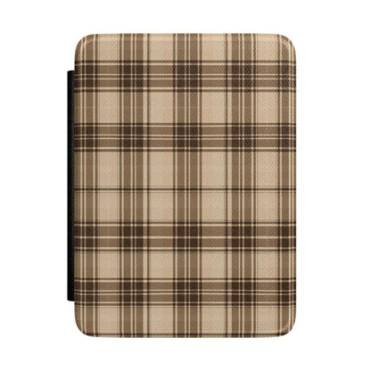 Brown Tartan Kindle case — brown tartan plaid print