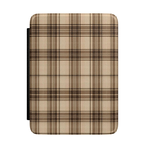 Brown Tartan Kindle case — brown tartan plaid print