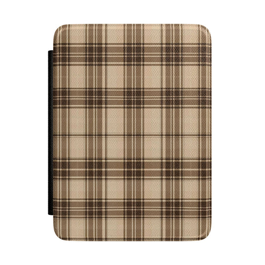 Brown Tartan Kindle case — brown tartan plaid print