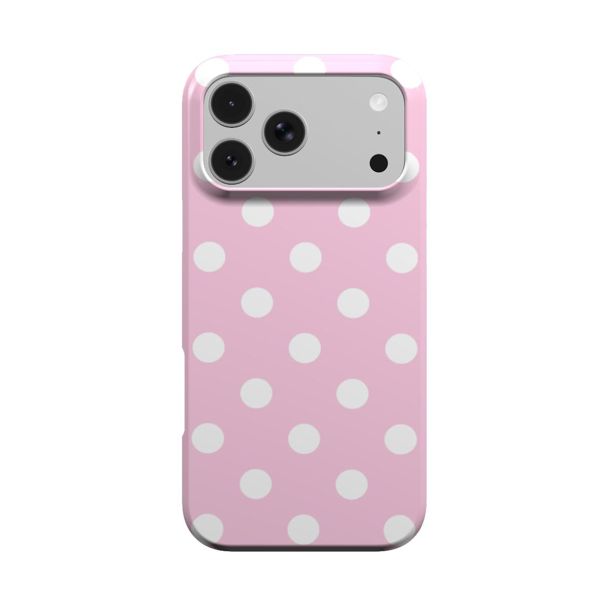 Bubblegum Polka Dot phone case – MagSafe iPhone case, front view