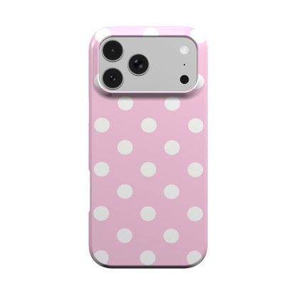 Bubblegum Polka Dot phone case – MagSafe iPhone case, front view