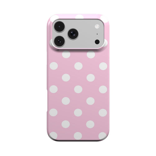 Bubblegum Polka Dot phone case – MagSafe iPhone case, front view
