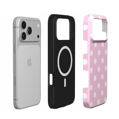 Bubblegum Polka Dot phone case – MagSafe iPhone case, second detail view