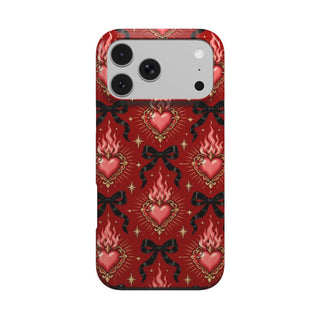 Burning Hearts & Bows phone case – MagSafe iPhone case, front view