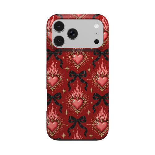 Burning Hearts & Bows phone case – MagSafe iPhone case, front view