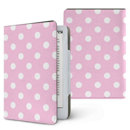 Bubblegum Polka Dot Kindle case — pink dot, printed front and back